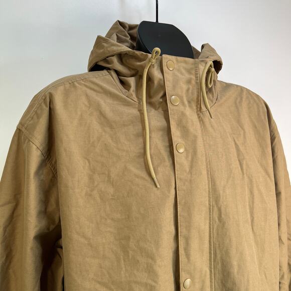 Old Navy Hooded Shell Parka Jacket Teakwood Brown Tall Water Resistant - Picture 4 of 10